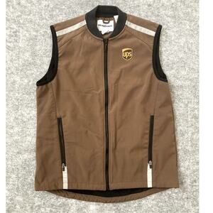 UPS vest United Parcel Service Size Medium Brown Wear Guard Full Zip Reflective